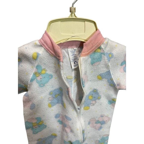 Vintage Gerber Onesie Pajamas Baby Girls 7-12 Months Teddy Bears Made in USA - Picture 2 of 4